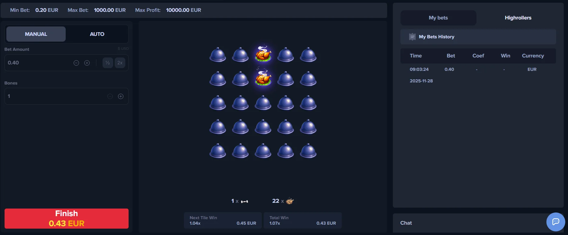 MyStake Chicken 2 game casino 
