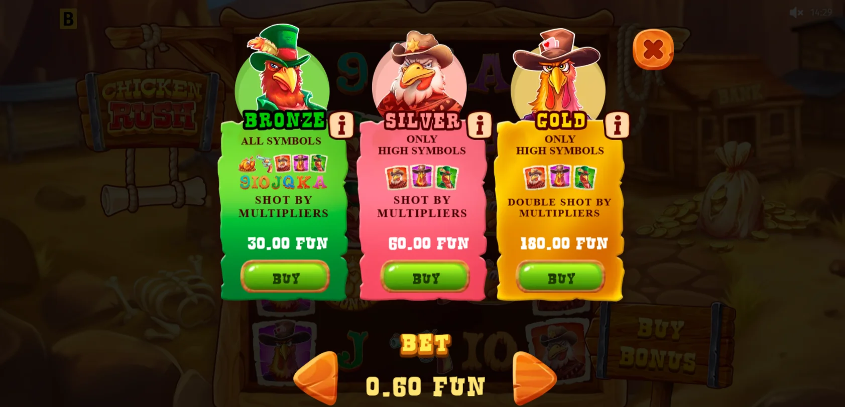Chicken Rush game